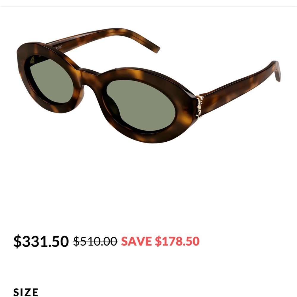 Saint Laurent monogram hinge oval Sunglasses